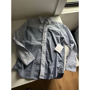 $178 New Etica Striped Button Down - Small